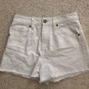 White Jean Shorts